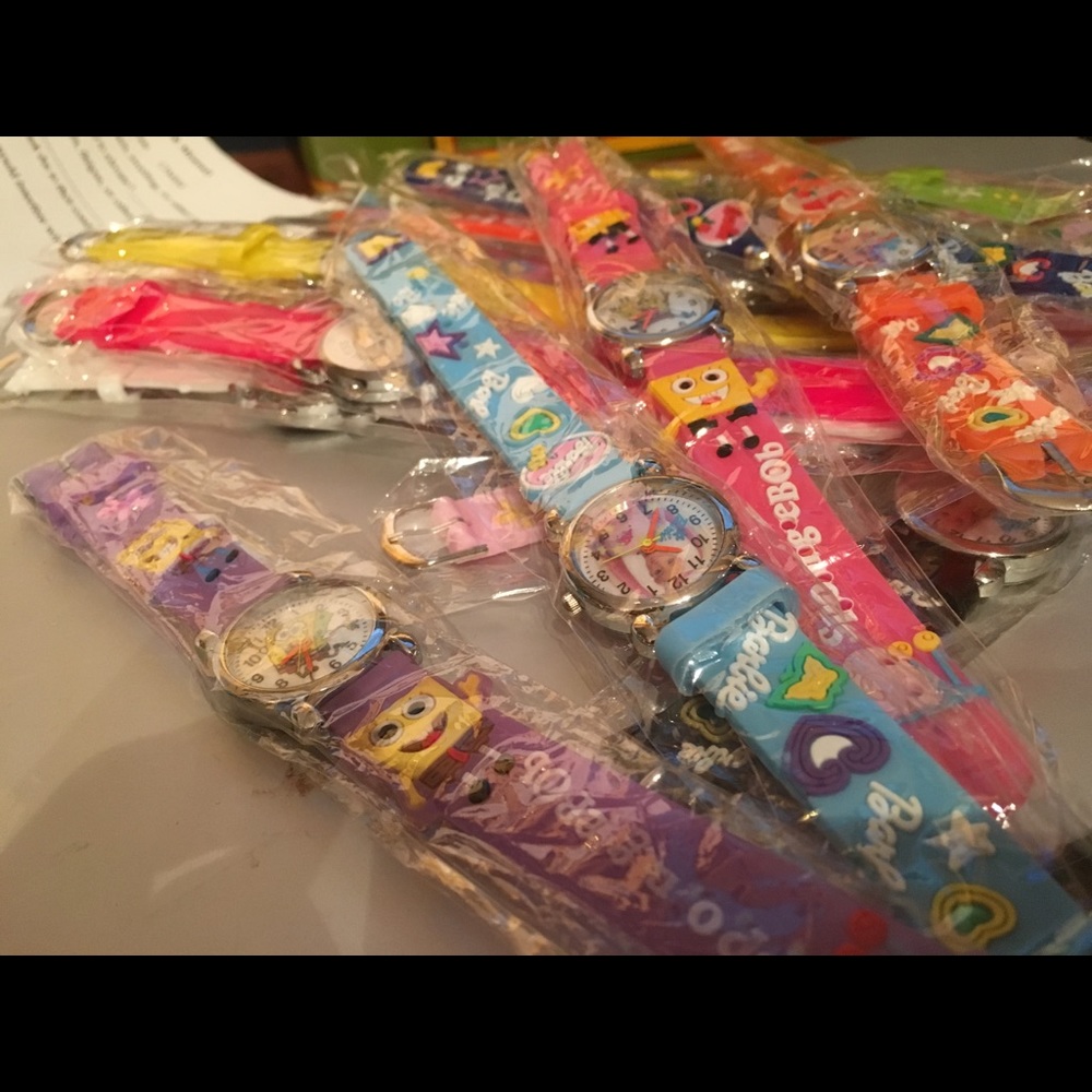 Vintage Barbie and Sponge Bob watches